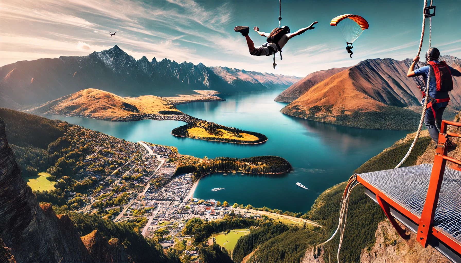 A breathtaking view of Queenstown, New Zealand